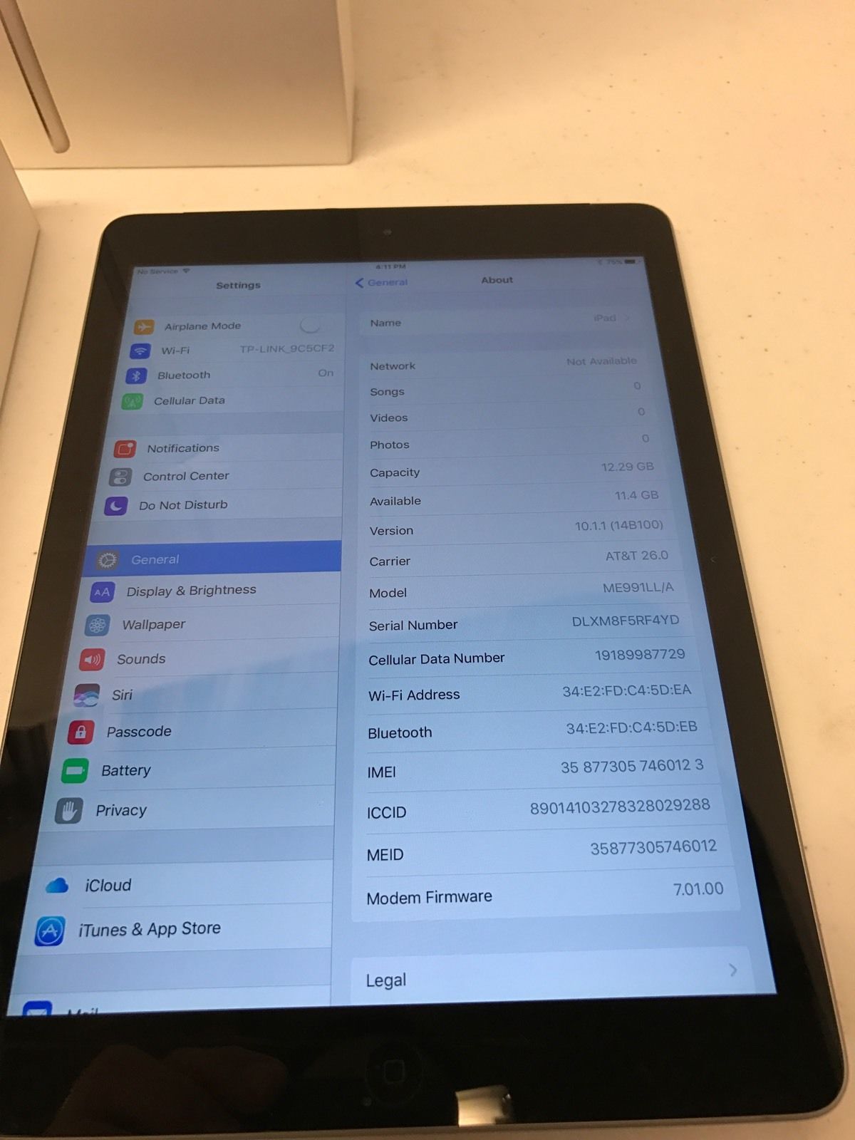 Good Ipad mini 2 + cellular data 32GB