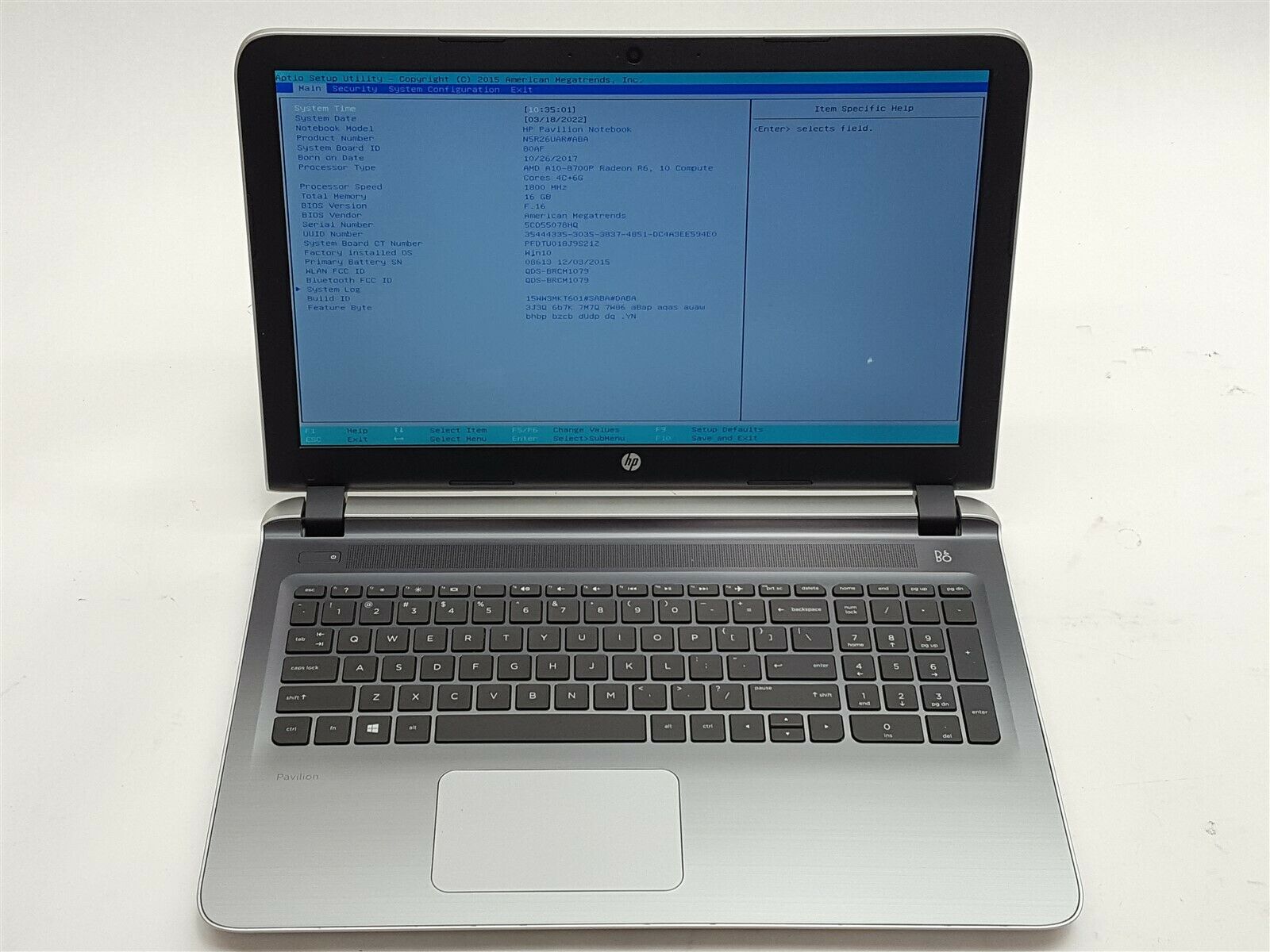 HP Pavilion 15-ab153nr HD AMD A10-8700P (16GB RAM