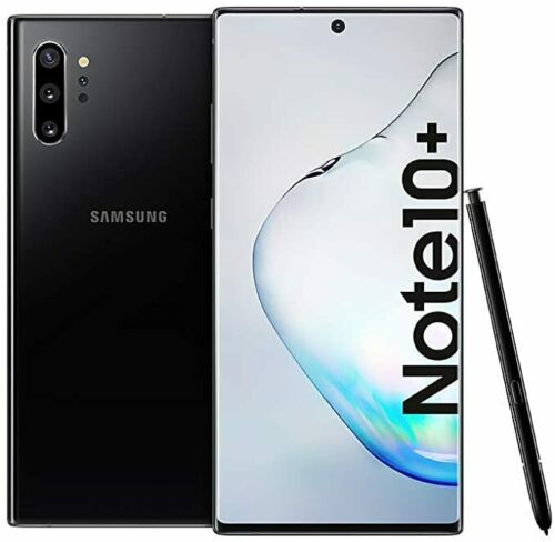  Samsung Galaxy Note 10+ Plus (256GB, 12GB) 6.8 QHD+ AMOLED,  Snapdragon 855, 4300mAh Battery, 4G LTE Fully Unlocked (T-Mobile, Verizon,  Global) N975U1 (w/Wireless Charger Pad, Aura Glow)